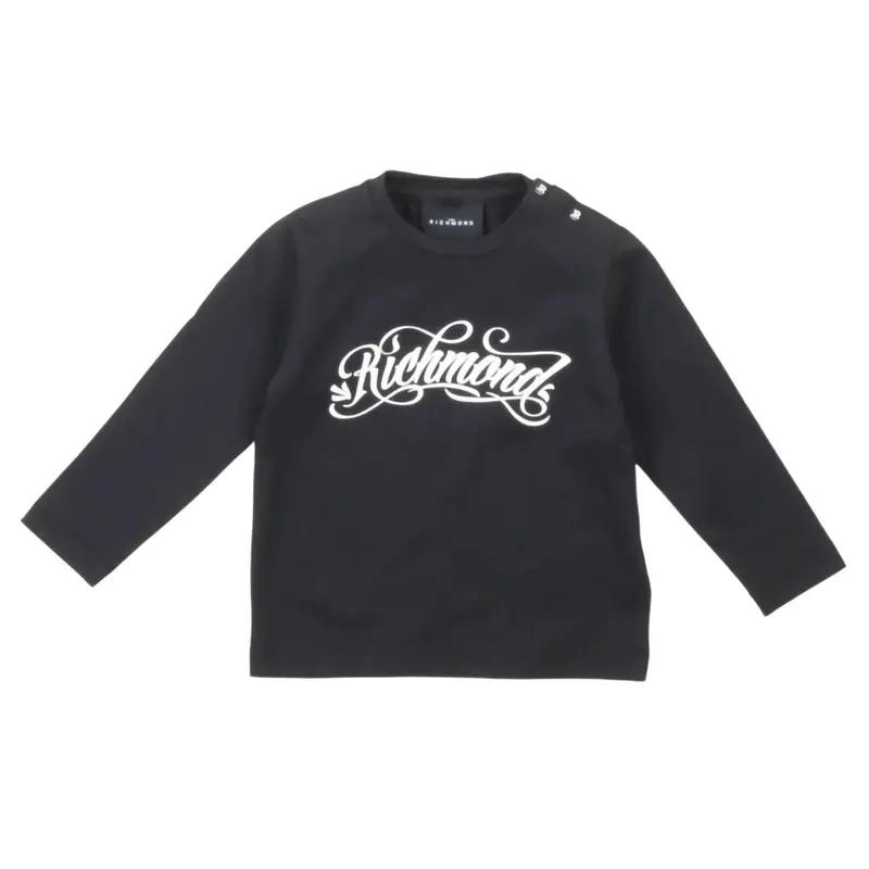 John Richmond T-Shirt demetre nera neonato