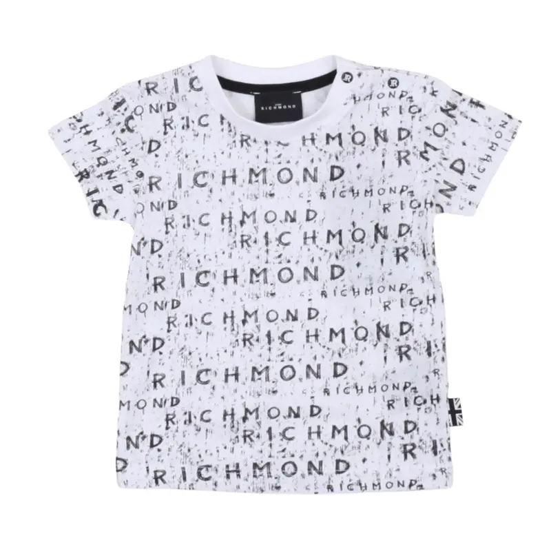 John Richmond T-shirt manica corta bianca neonato