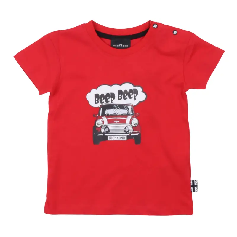 John Richmond T-shirt manica corta rossa neonato bambino