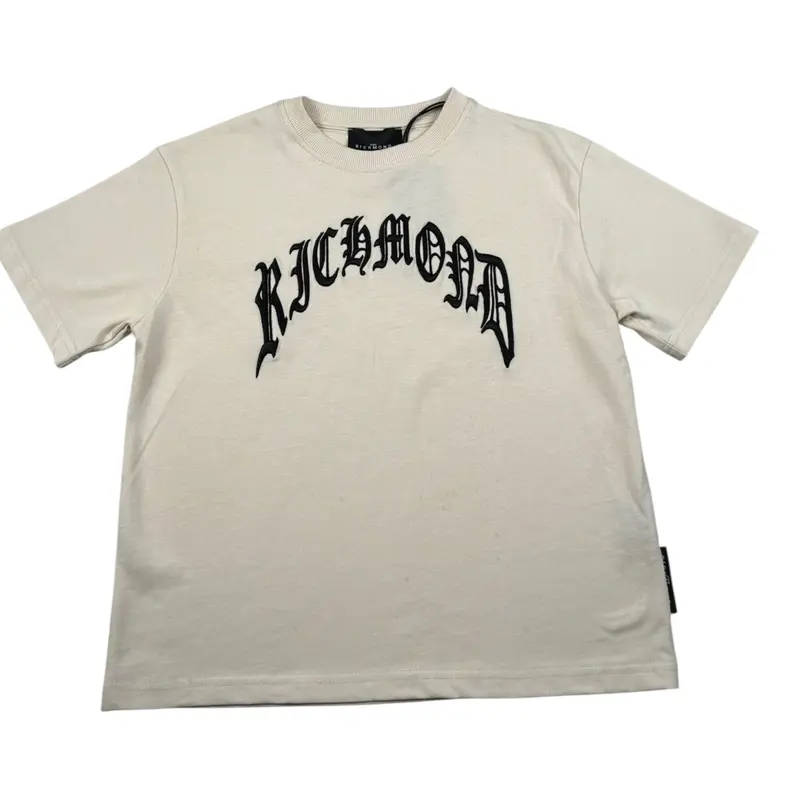 John Richmond T-Shirt tinta unita con Stampa Beige per Bambino