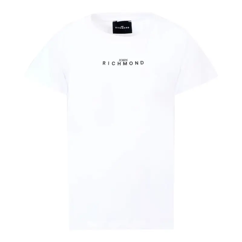 John Richmond T-Shirt tinta unita con Stampa Bianco per Bambino