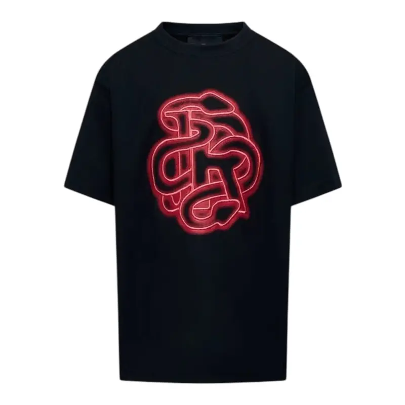 John Richmond T-Shirt tinta unita con Stampa Nero per Bambino