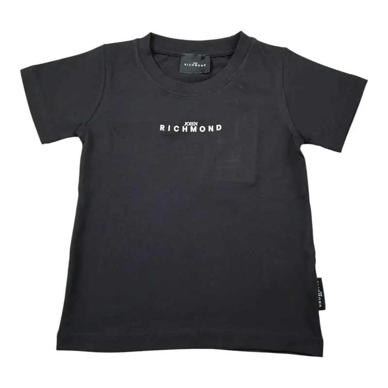 John Richmond T-Shirt tinta unita con Stampa Nero per Neonato