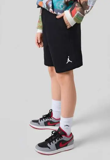 JORDAN Shorts Brooklyn Fleece nero per bambino e bambina