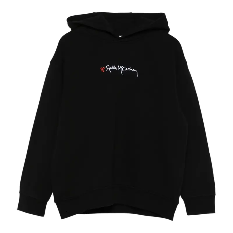 Juicy Couture Felpa Chiusa con Cappuccio tinta unita con Logo Nero per Bambina