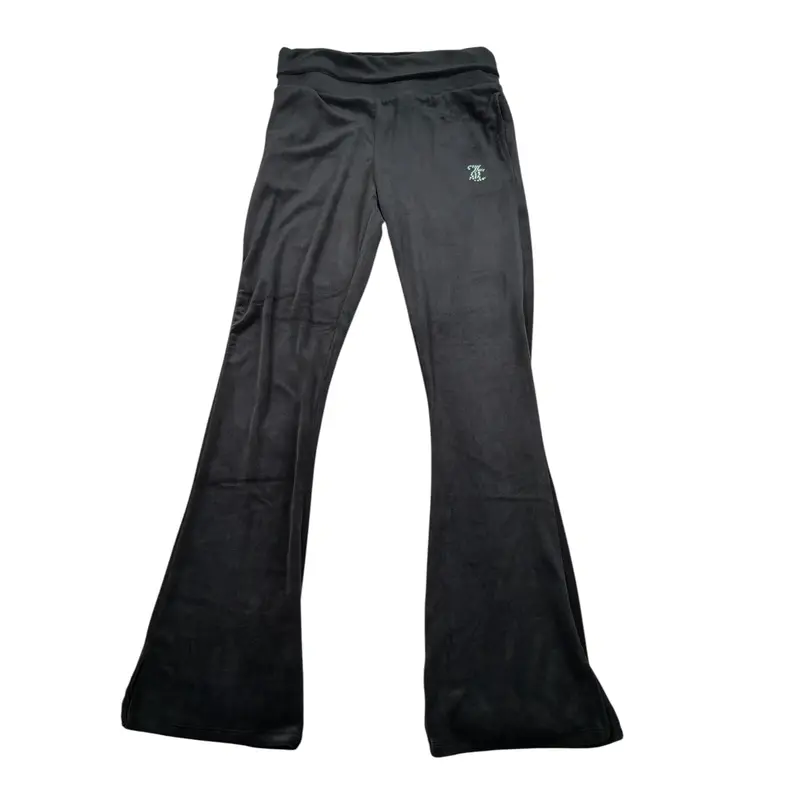 Juicy Couture Pantalone In Velluto tinta unita Modello Zampa Nero per Bambina