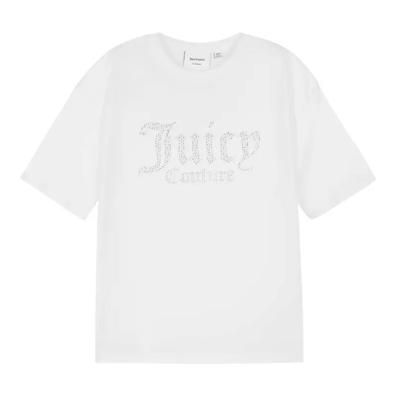 Juicy Couture T-Shirt tinta unita con Brillantini Bianco per Bambina