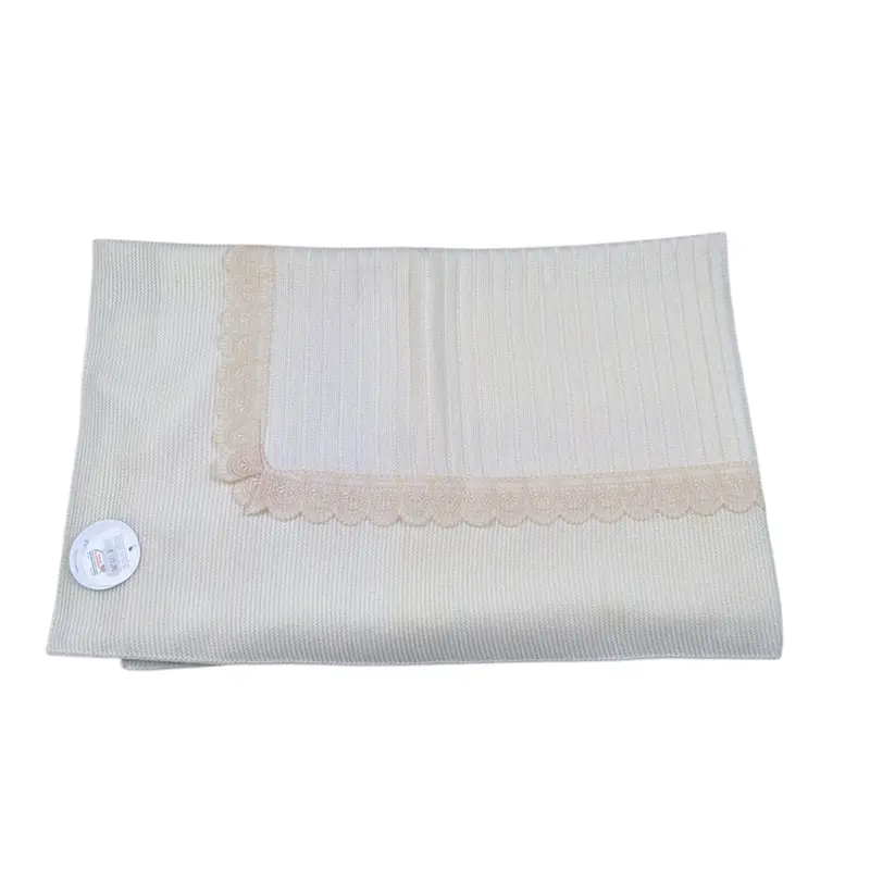 Juliana Coperta tinta unita con Ricami Panna per Neonata
