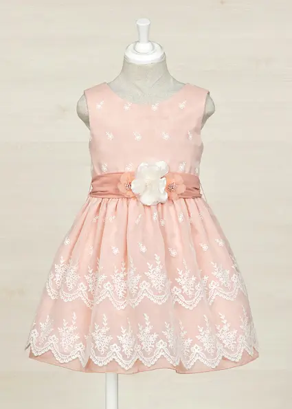 Junior | Abito in organza con ricamo