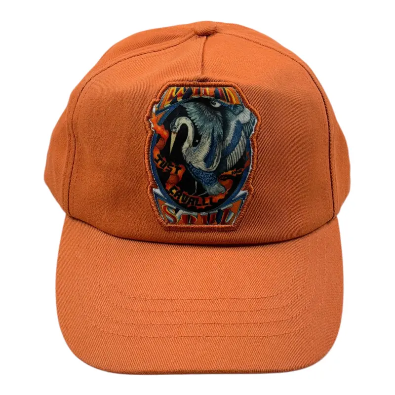 Just Cavalli Cappello Modello Berretto tinta unita con Stampa Arancione per Bambino