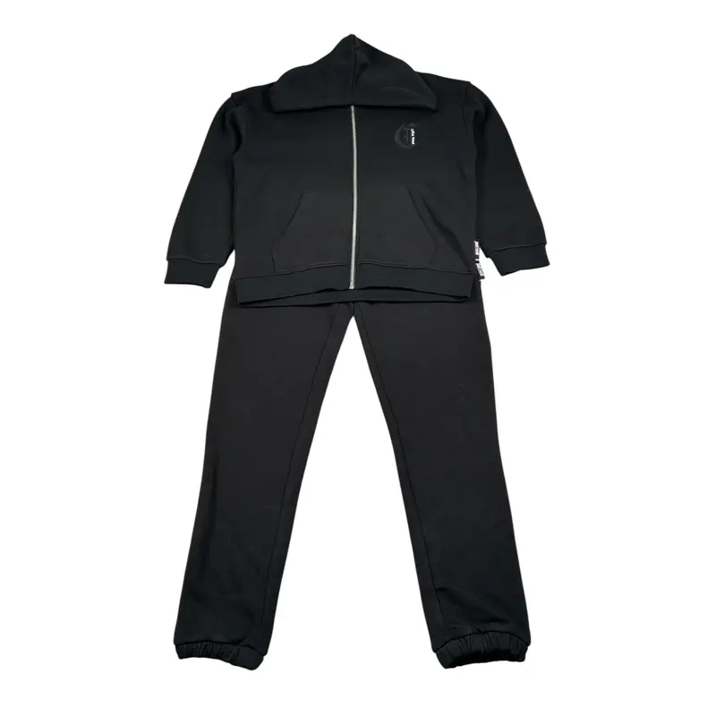 Just Cavalli Completo 2 Pezzi Felpa-Pantalone tinta unita Nero per Bambino