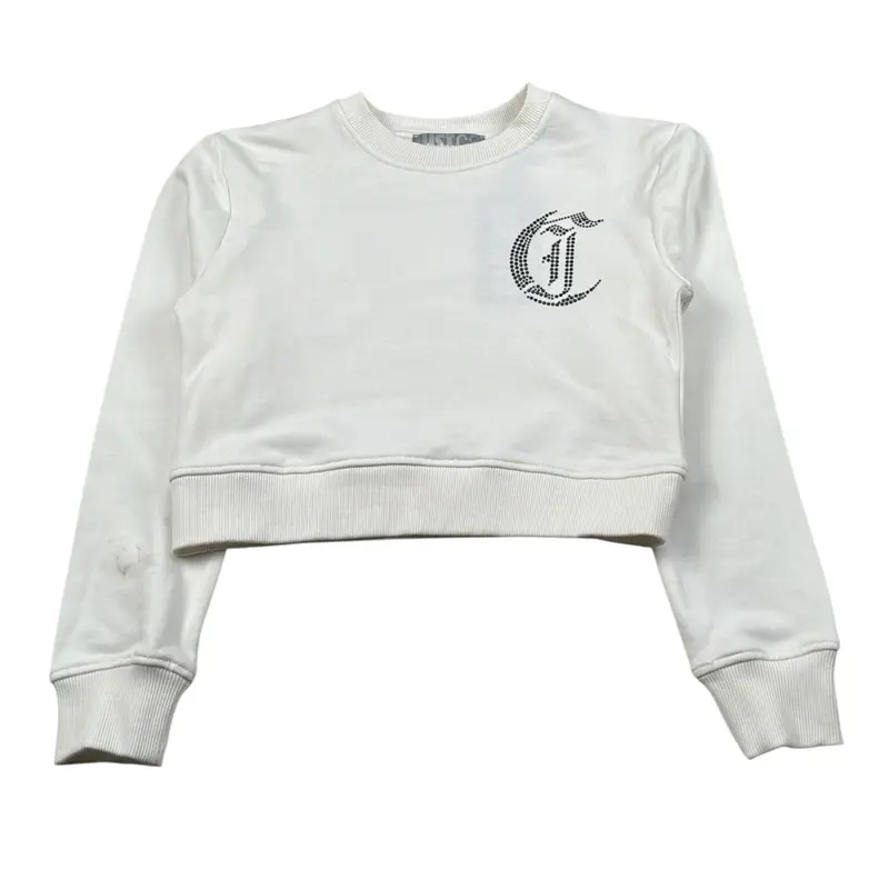 Just Cavalli Felpa Chiusa Girocollo tinta unita Panna per Bambina