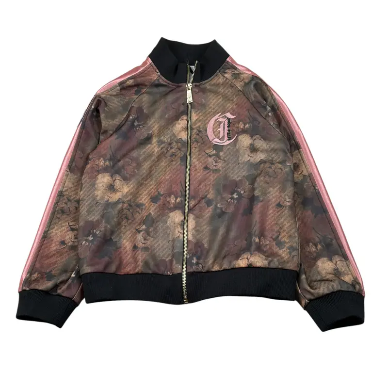 Just Cavalli Felpa con Zip Stampa Fantasia Marrone per Bambina