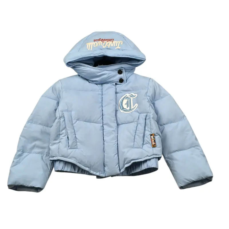 Just Cavalli Giubbino tinta unita con Logo Azzurro per Neonata