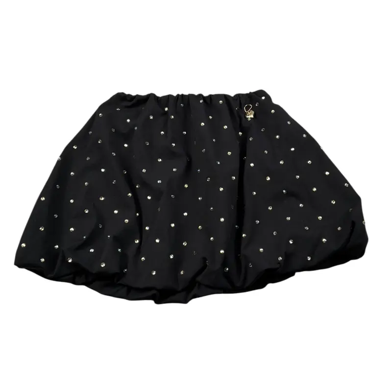 Just Cavalli Gonna tinta unita con Brillantini Nero per Bambina