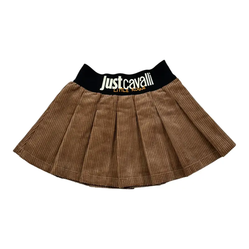 Just Cavalli Gonna tinta unita con Logo Marrone per Neonata