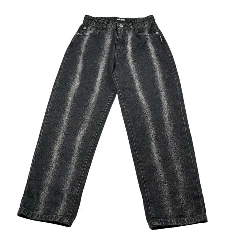 Just Cavalli Jeans tinta unita con Girovita Regolabile Nero per Bambino