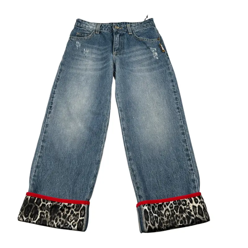 Just Cavalli Jeans tinta unita Modello Palazzo Blu per Bambina