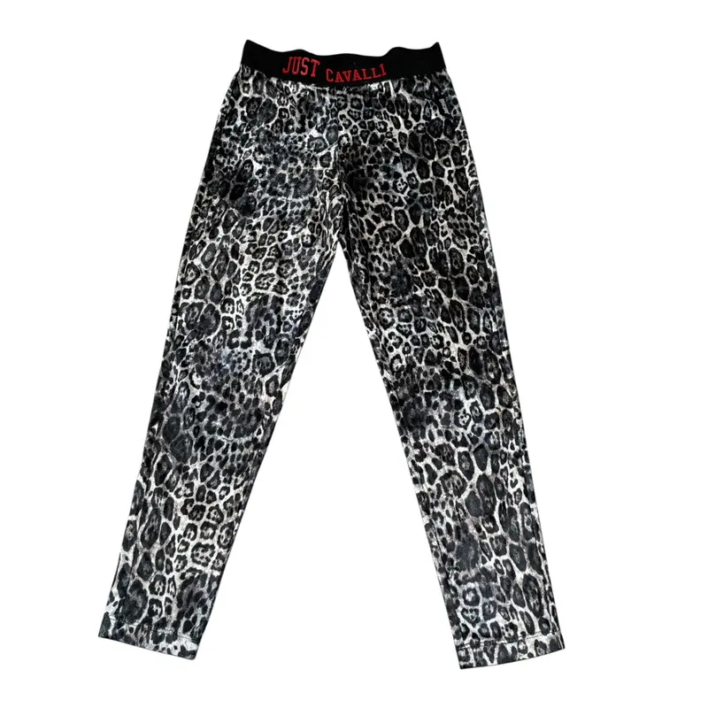 Just Cavalli Leggins Fantasia Maculata Nero per Bambina