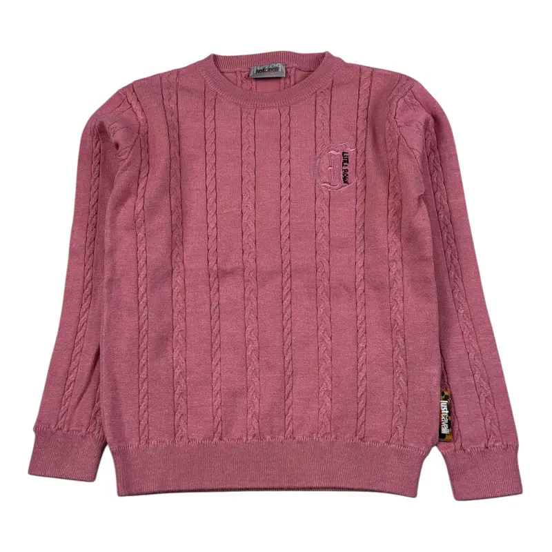 Just Cavalli Maglia tinta unita con Logo Rosa per Neonata