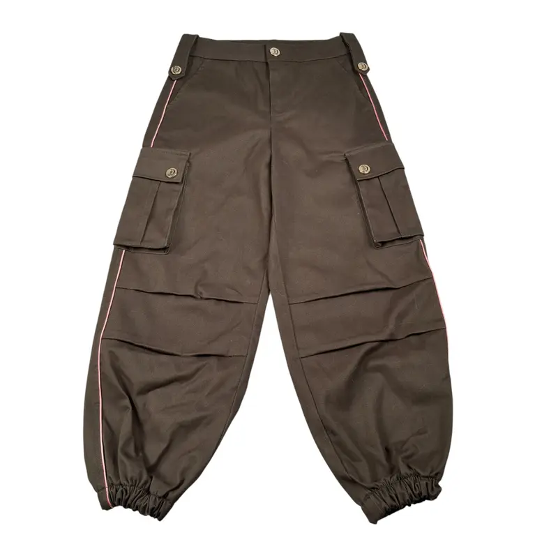 Just Cavalli Pantalone Tinta Jnita con Tasconi Marrone per Bambina