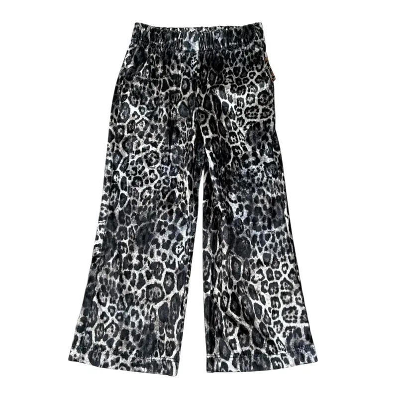 Just Cavalli Pantalone tinta unita con Fantasia Maculata Nero per Neonata
