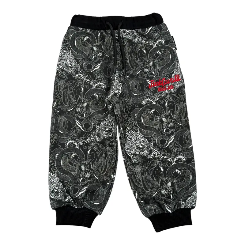 Just Cavalli Pantalone tinta unita con Fantasia Nero per Neonato
