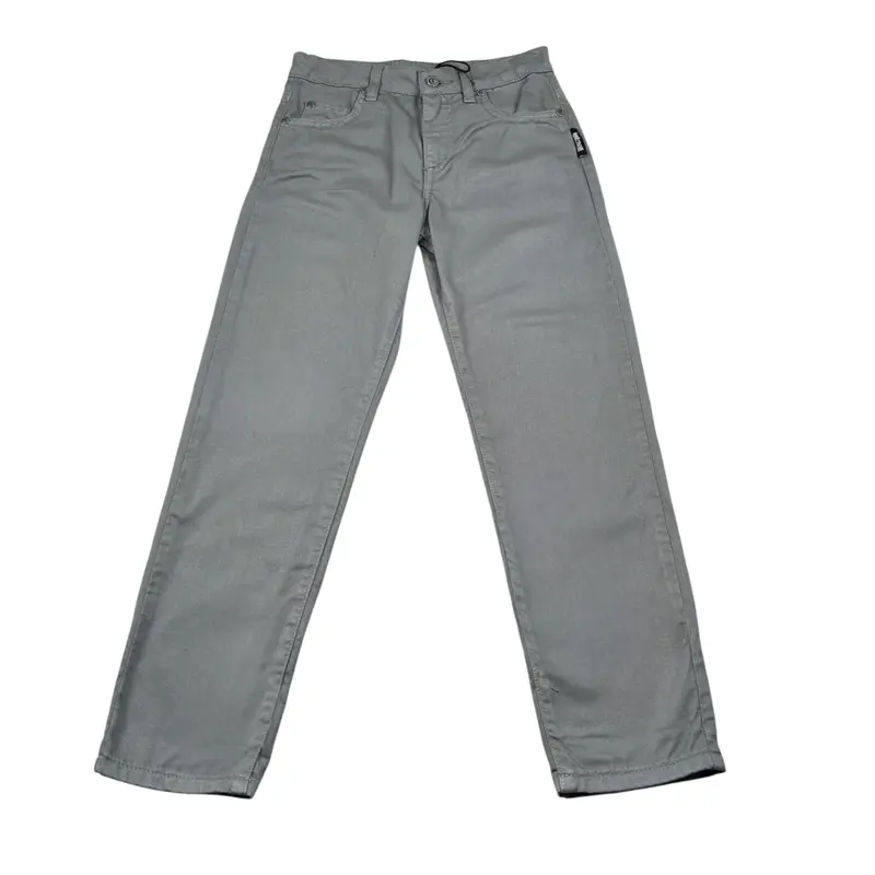 Just Cavalli Pantalone tinta unita con Girovita Regolabile Grigio per Bambino