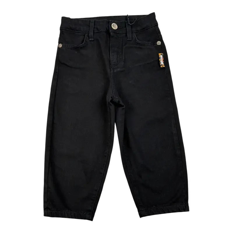 Just Cavalli Pantalone tinta unita con Girovita Regolabile Nero per Neonata