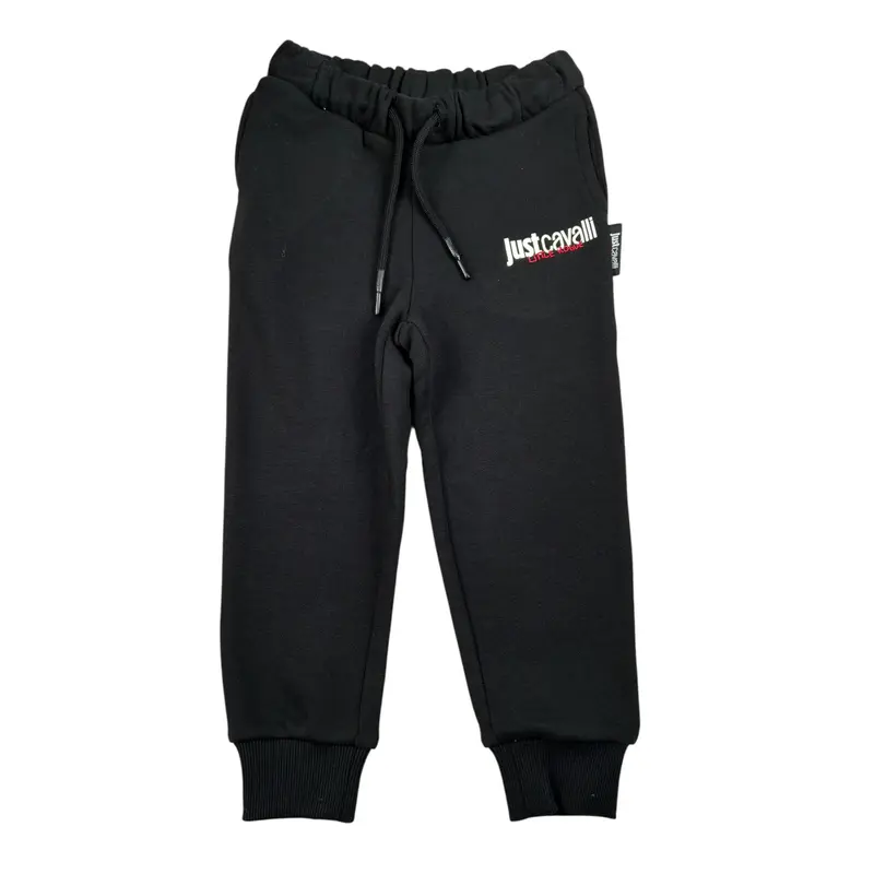 Just Cavalli Pantalone tinta unita Modello Tuta Nero per Neonato