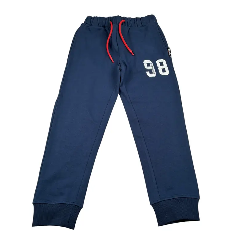 Just Cavalli Pantalone Tuta tinta unita con Logo Blu per Bambino
