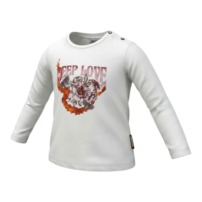 Just Cavalli Shirt tinta unita con Stampa Bianco per Neonato