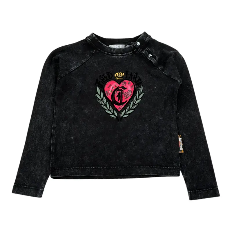 Just Cavalli Shirt tinta unita con Stampa Nero per Neonato