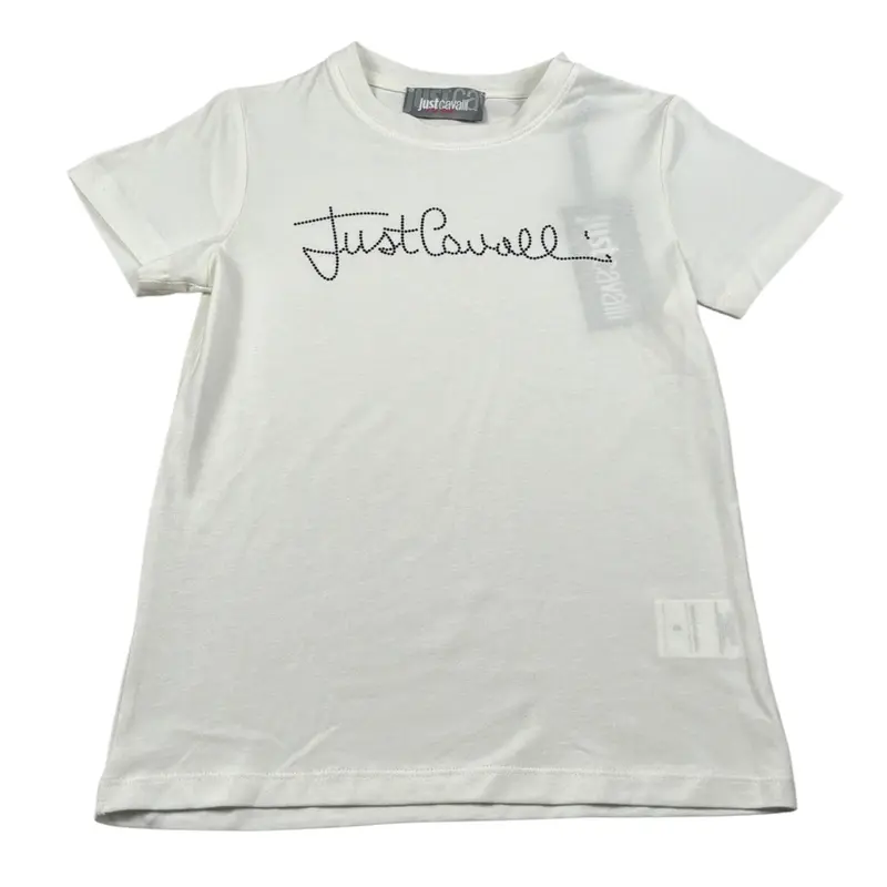 Just Cavalli T-Shirt Girocollo tinta unita Bianco per Bambina