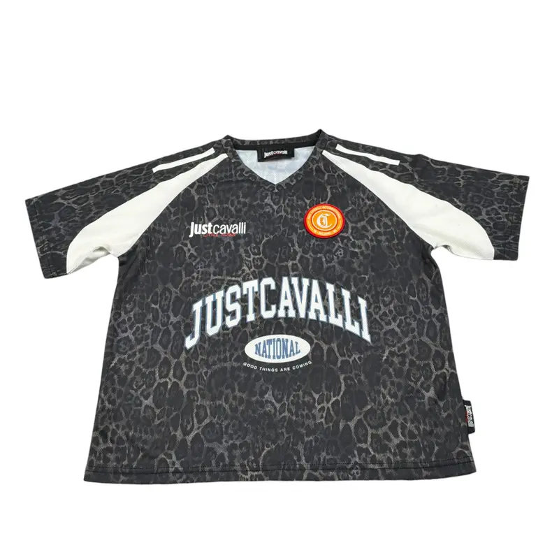Just Cavalli T-Shirt Stampa Fantasia Maculata Marrone per Bambino