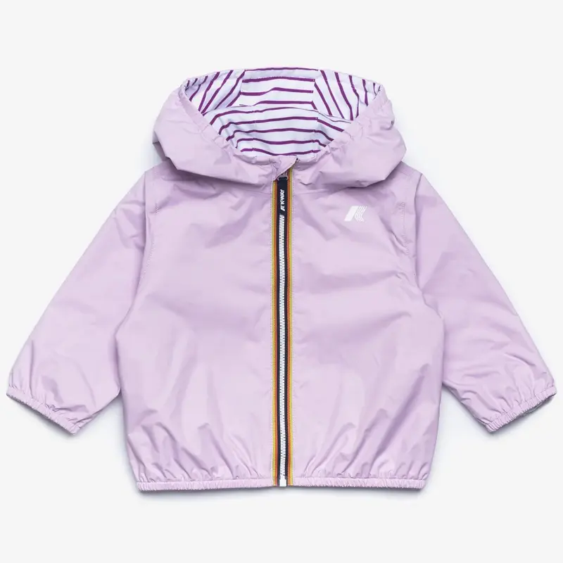 K-WAY A RIGHE REVERSIBILE LILLA-VIOLA