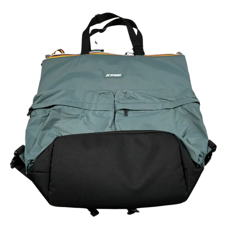 K-Way Borsa Zaino tinta unita con Logo Verde per Bambino