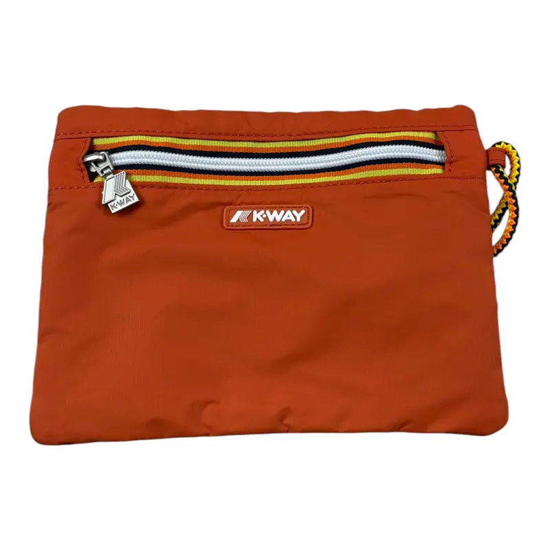 K-Way Borsello tinta unita con Logo Arancione per Bambino