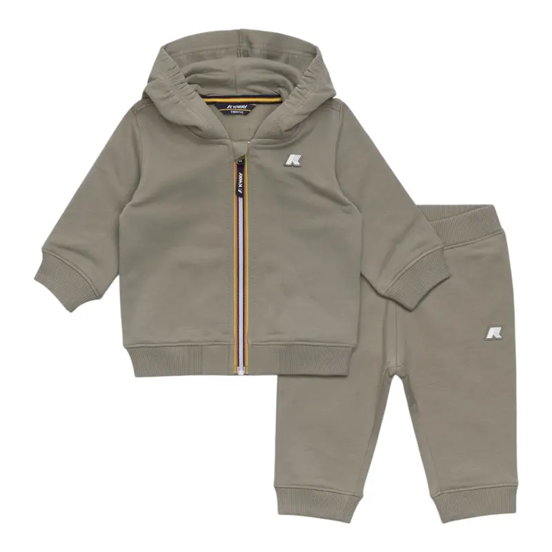 K-Way Completo 2 Pezzi Felpa-Pantaloni Verde per Neonato
