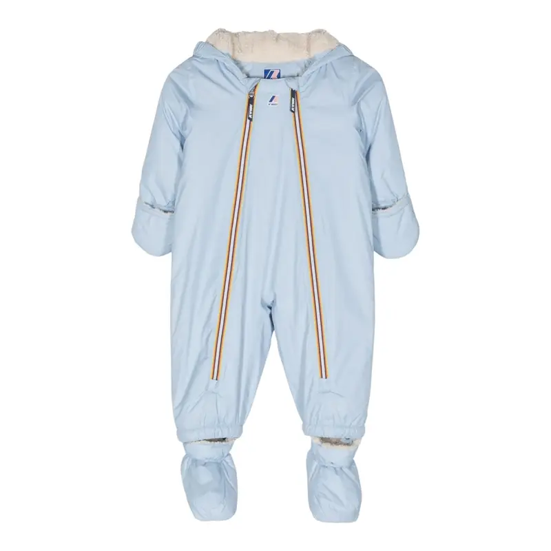 K-Way Eskimo tinta unita con Cappuccio Azzurro per Neonato