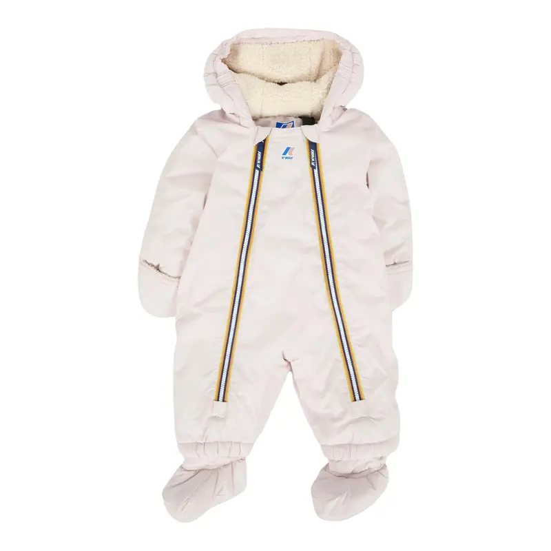 K-Way Eskimo tinta unita con Cappuccio Rosso per Neonata