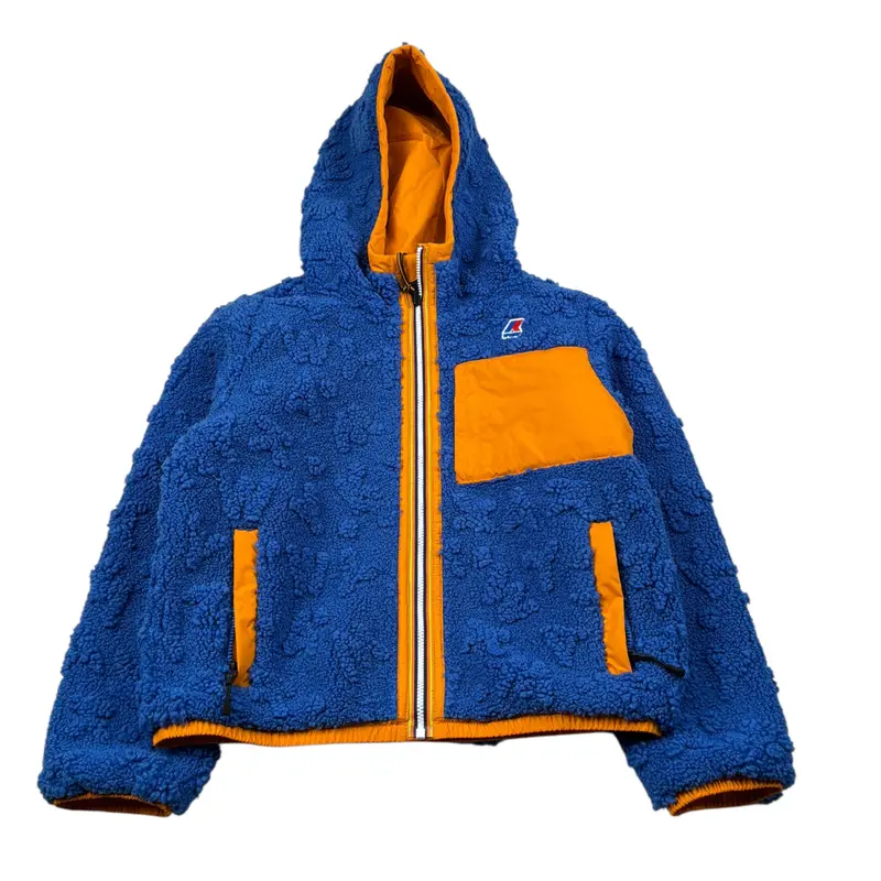 K-Way Giubbino Reversibile Bicolore Arancione/Blu per Bambino