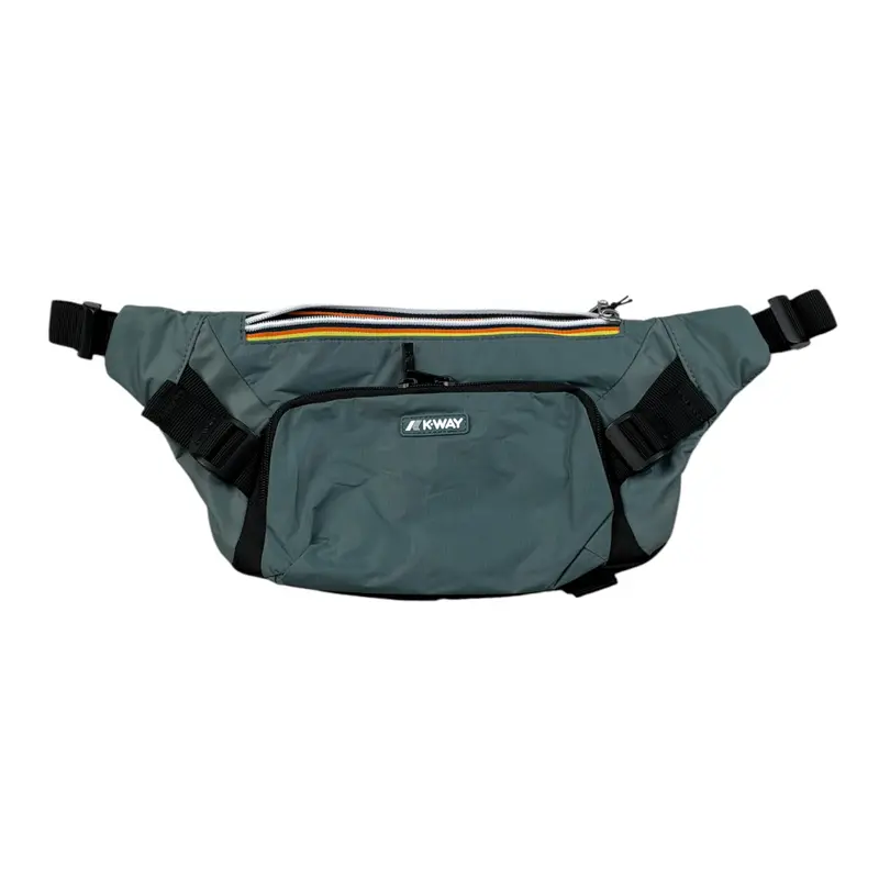 K-Way Marsupio Tint Unita con Logo Verde per Bambino