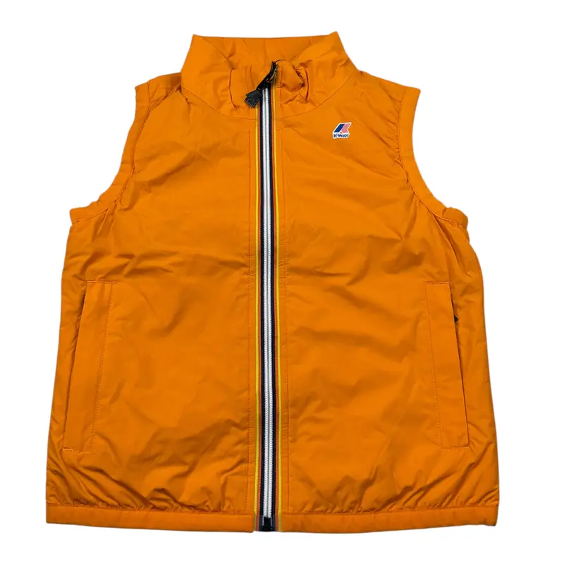K-Way Smanicato tinta unita con Logo Arancione per Bambino