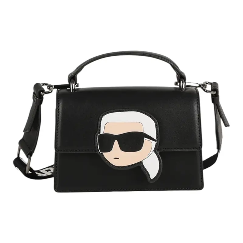 Karl Lagerfeld Borsa tinta unita con Logo Nero per Bambina