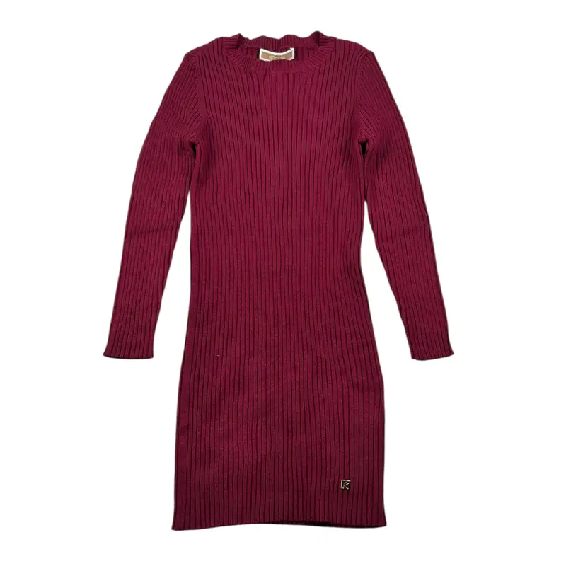 Kocca Abito Manica Lunga tinta unita Bordeaux per Bambina