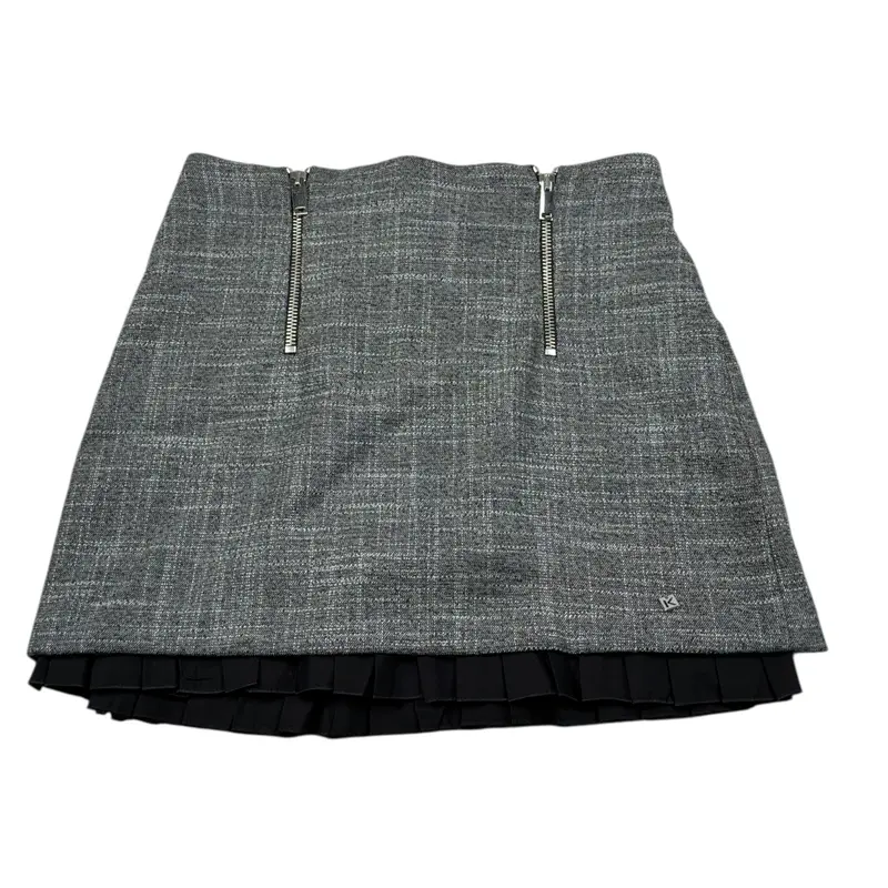 Kocca Gonna tinta unita con Zip Grigio per Bambina