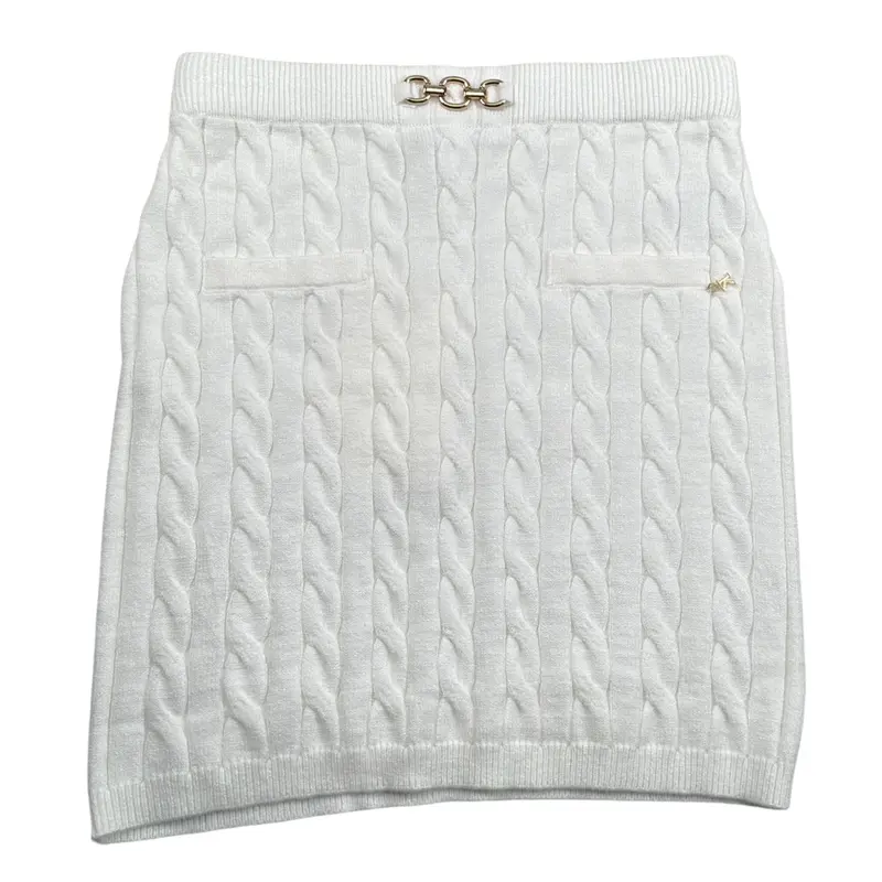 Kocca Gonna tinta unita In Maglia Bianco per Bambina