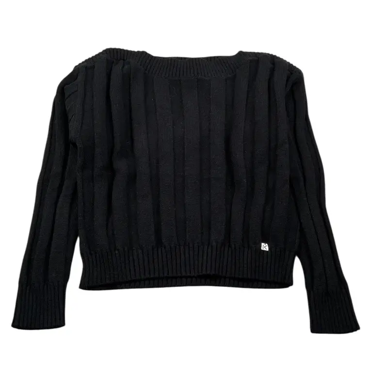 Kocca Maglia Girocollo tinta unita Nero per Bambina