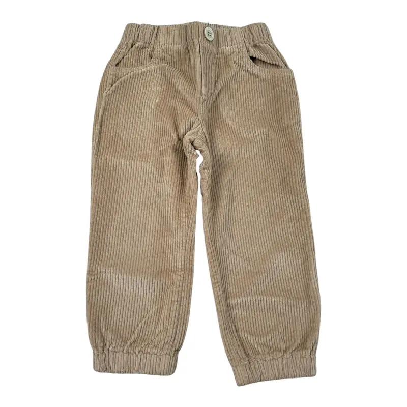 La Maglieria De L'Orsobruno Pantalone tinta unita con Elastico In Vita Beige per Neonato